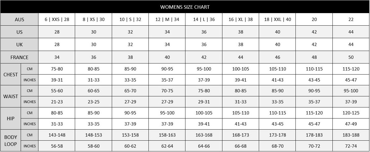 funkita_women_sizechart